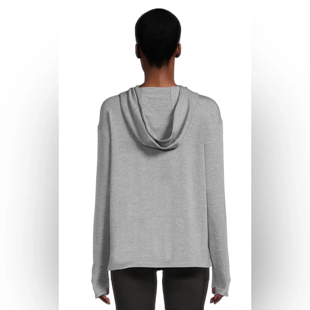 Athletic Works Women's French Terry Mock Neck Hoodie - Picture 4 of 5